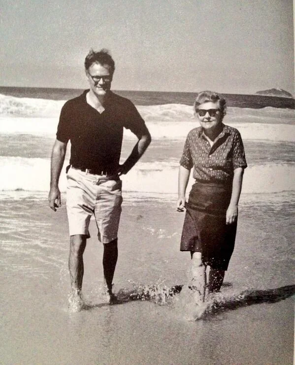 Robert Lowell and Elizabeth Bishop at the Copacabana Beach, July 1962