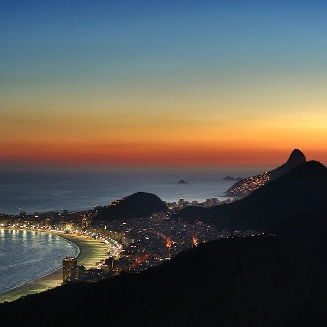 Por do sol visto do Pão de Açúcar