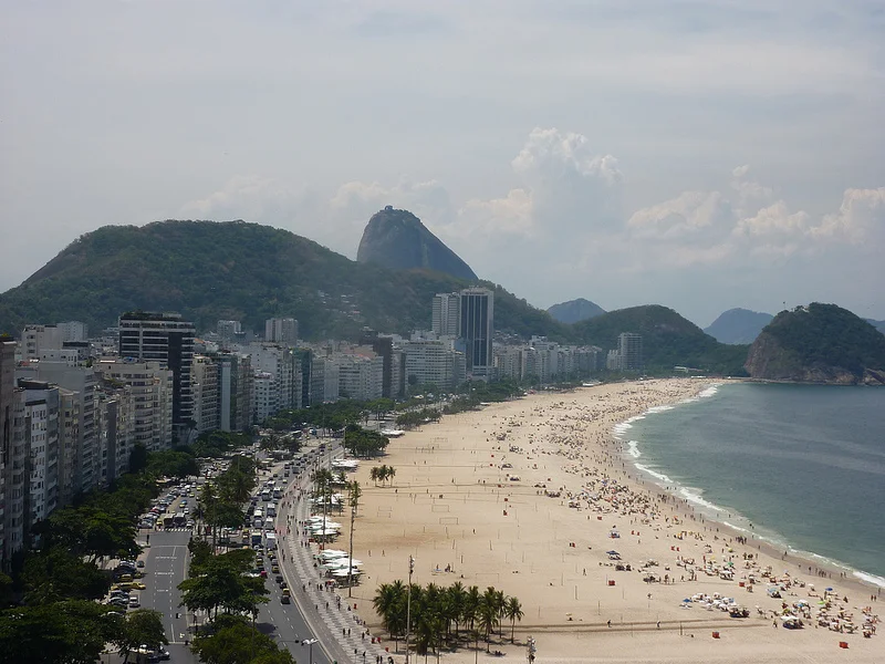 Praia de Copacabana vista de Hotel