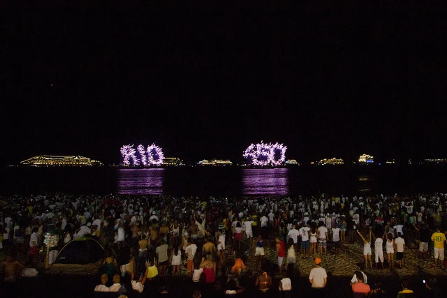 Os Fogos de Réveillon comemoraram o aniversário do Rio de Janeiro