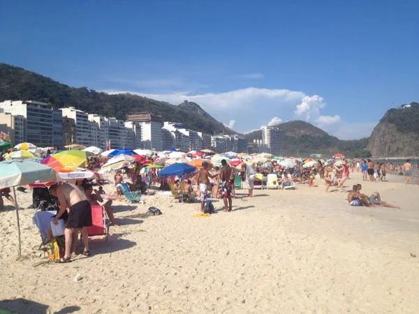 Praia de Copacabana, primeiro dia de 2015, Rio 40ºC
