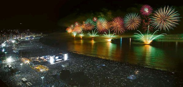 Festa de ano novo na Praia de Copacabana 2016