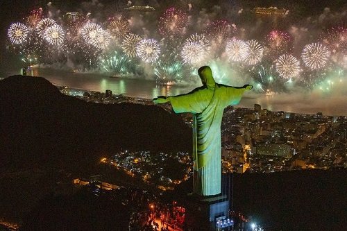 Queima de fogos na Praia de Copacabana 2022