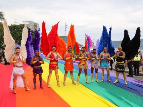 Anjos na 28ª Parada do orgulho LGBTI+ em Copacabana 2023