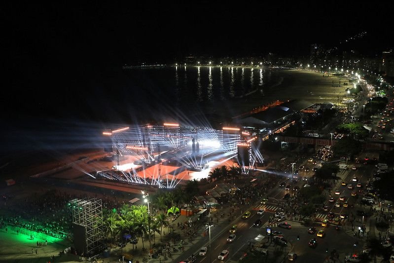 Ensaio para o Show da Madonna The Celebration Tour na Praia de Copacabana