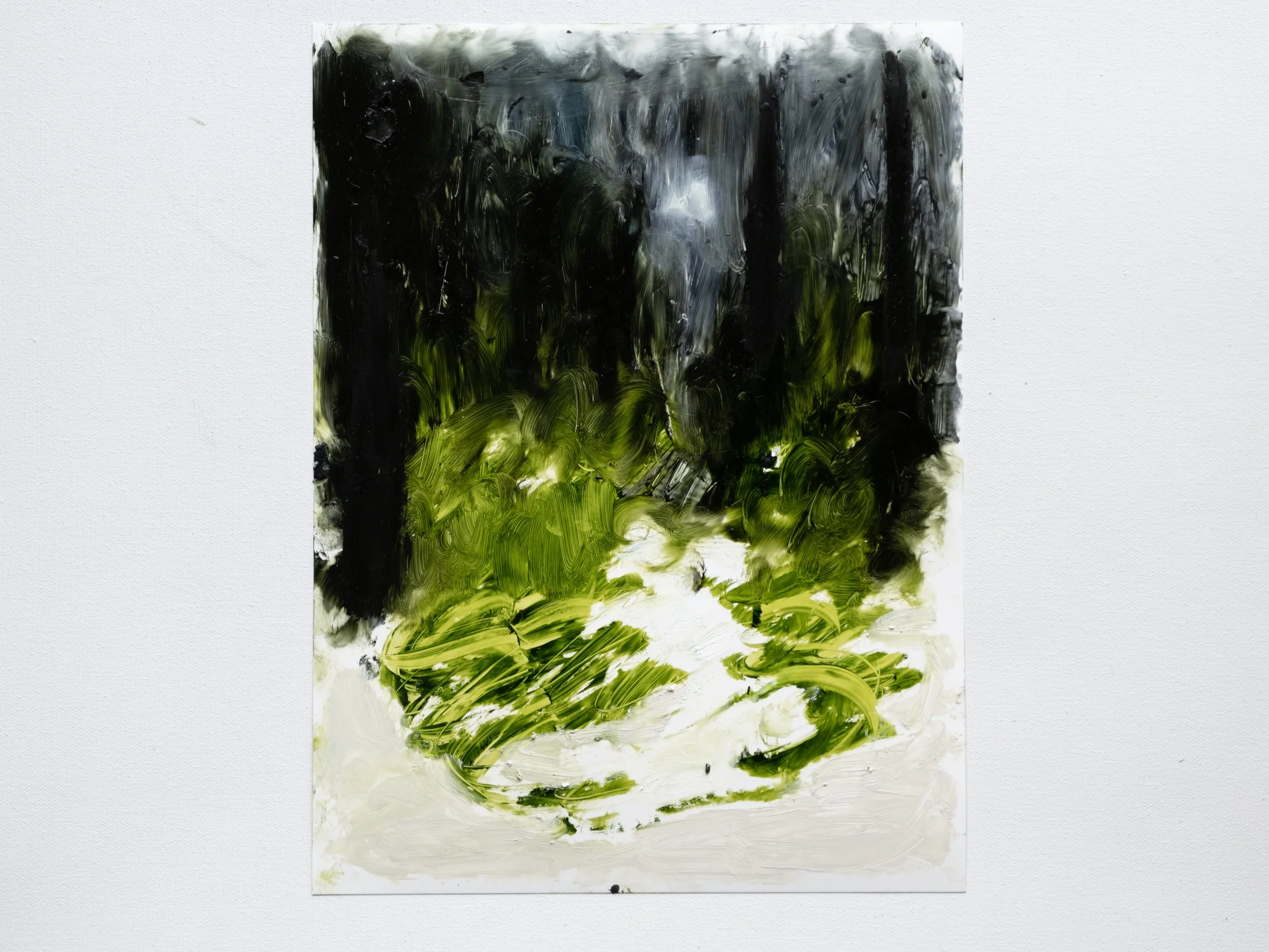   The Other Night   Oil stick on yupo 12 × 9 inches  Available from the studio 