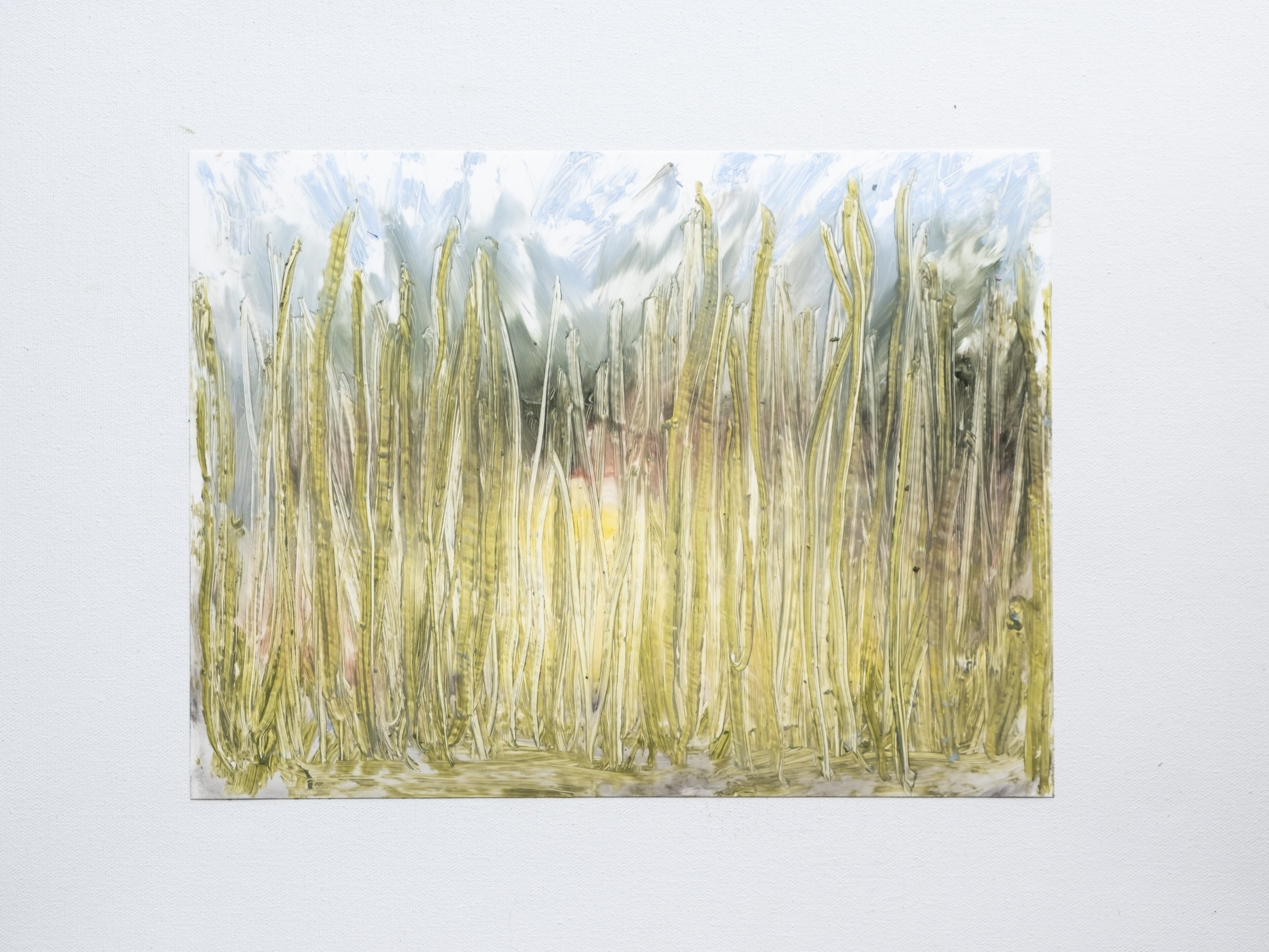   For Those Who Enter   Oil stick on yupo 9 × 12 inches  Sold 