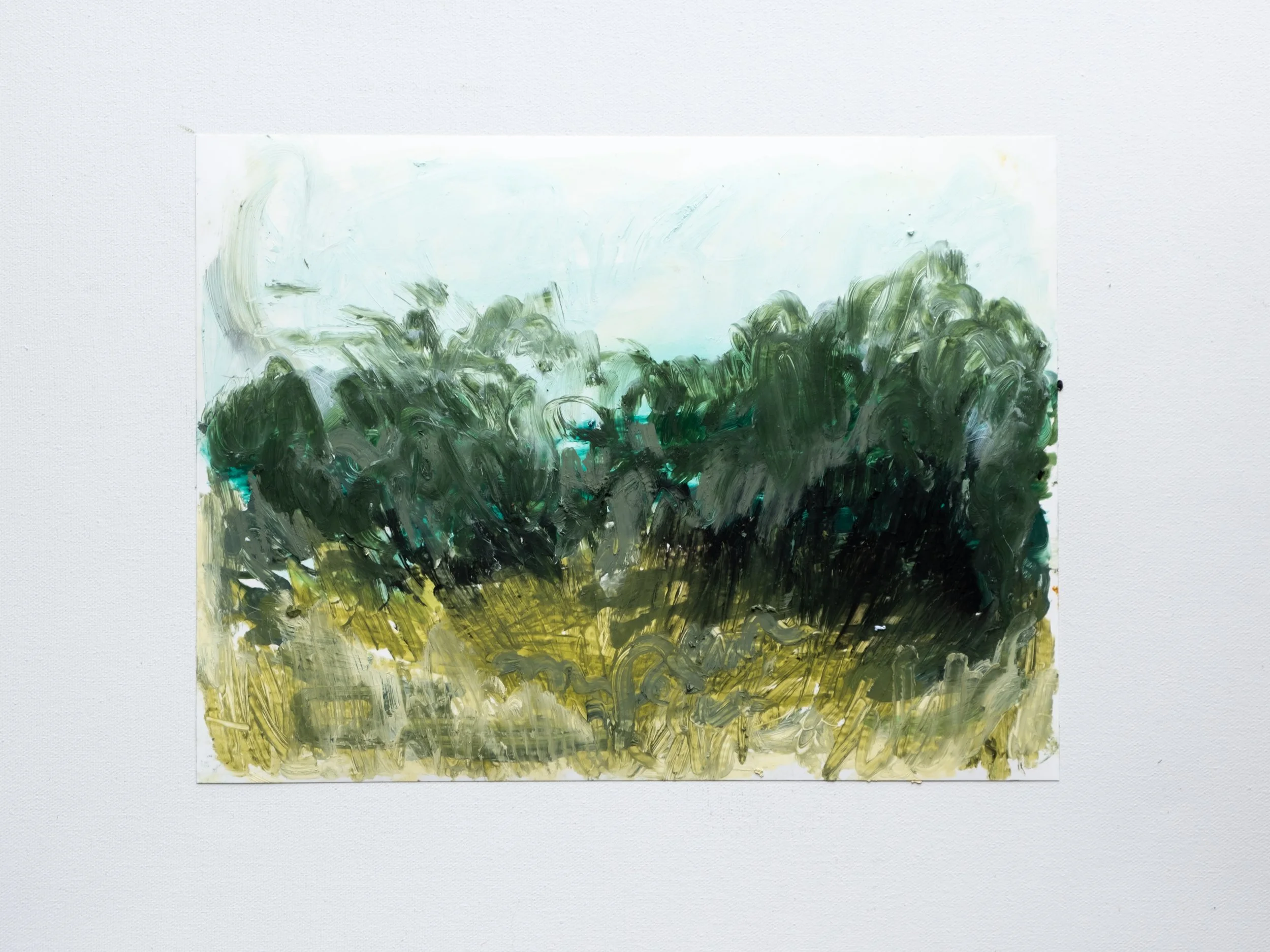   That Glow Means Something More   Oil stick on yupo 9 × 12 inches  Available from the studio 