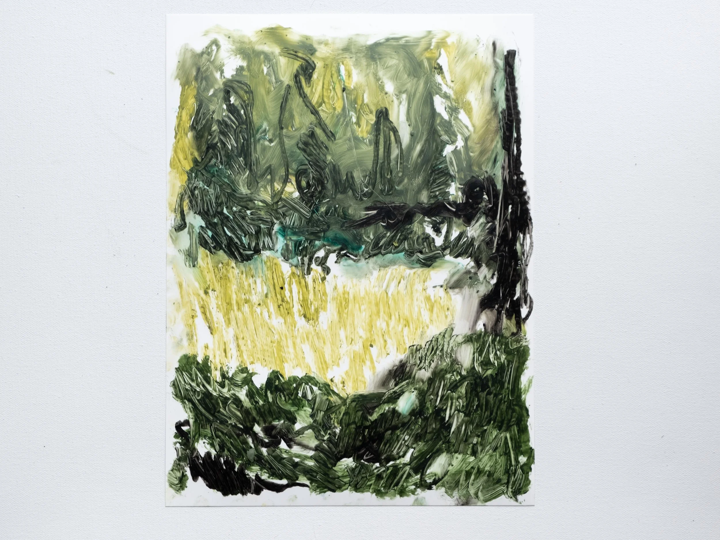   Full Jungle   Oil stick on yupo 12 × 9 inches  Available from the studio 