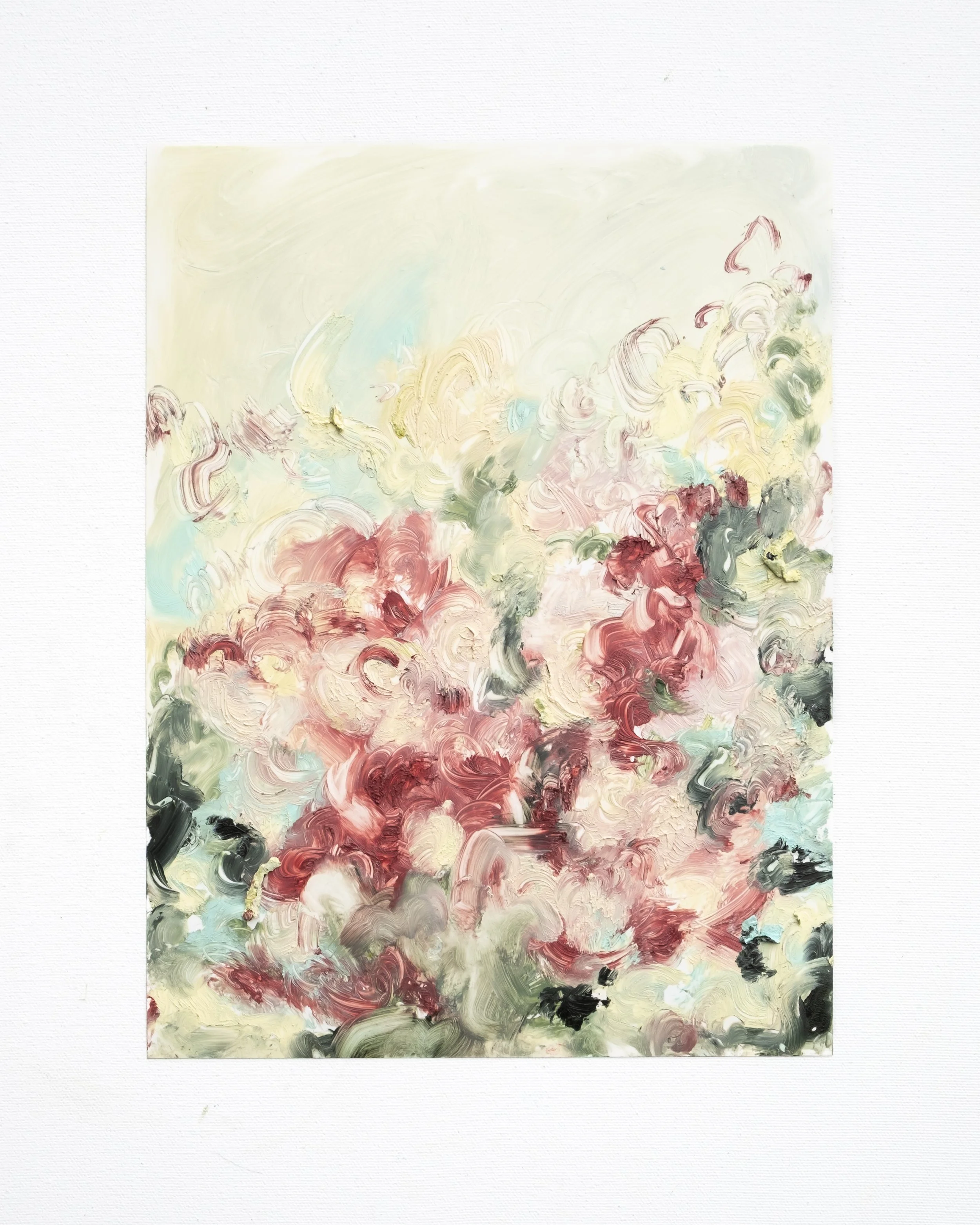   How many flower gardens is too many 6  Oil stick on yupo 12 × 9 inches  Available at  Carta Magna  