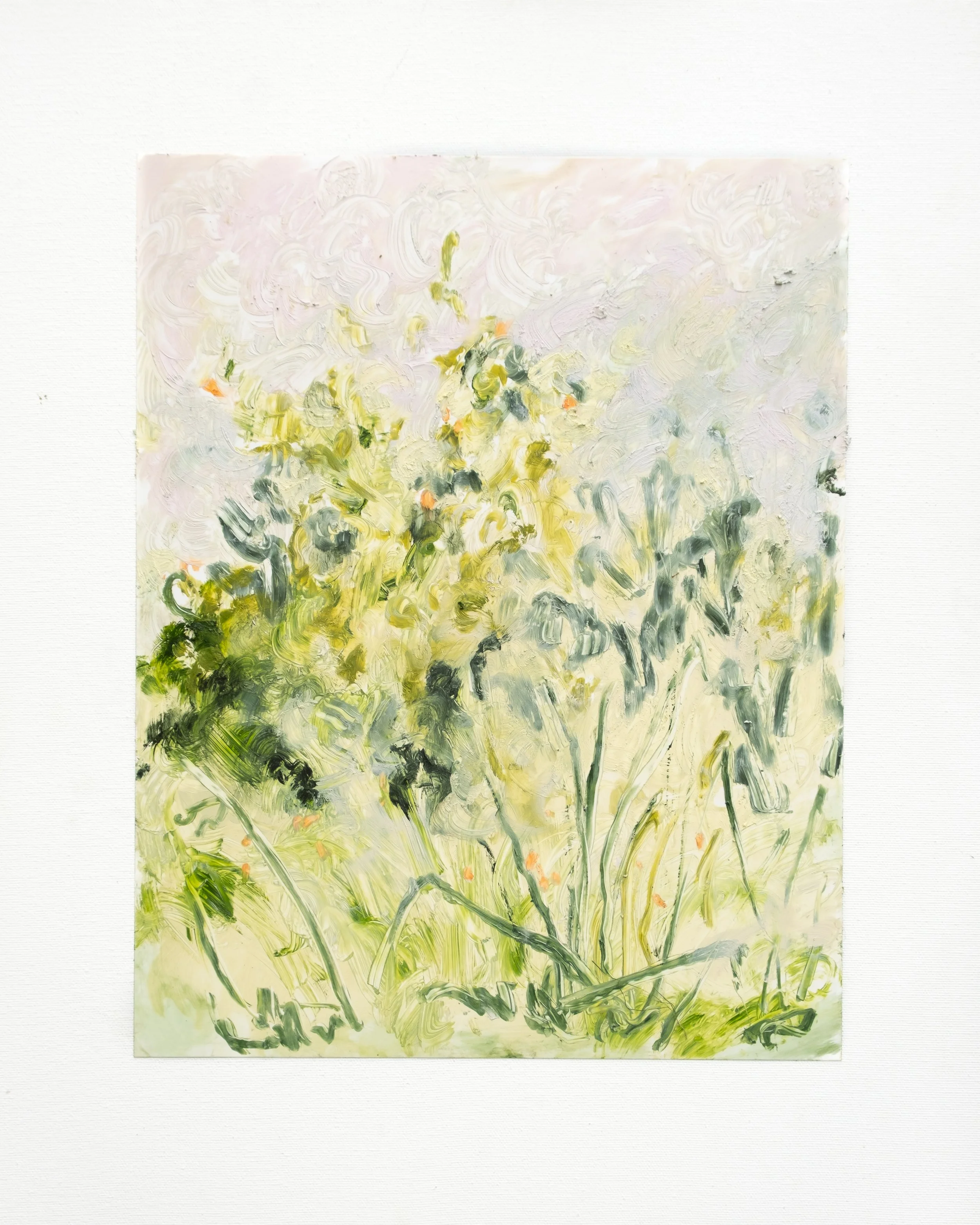   They Grow Together  Oil stick on yupo 14 × 11 inches  Available from the studio 