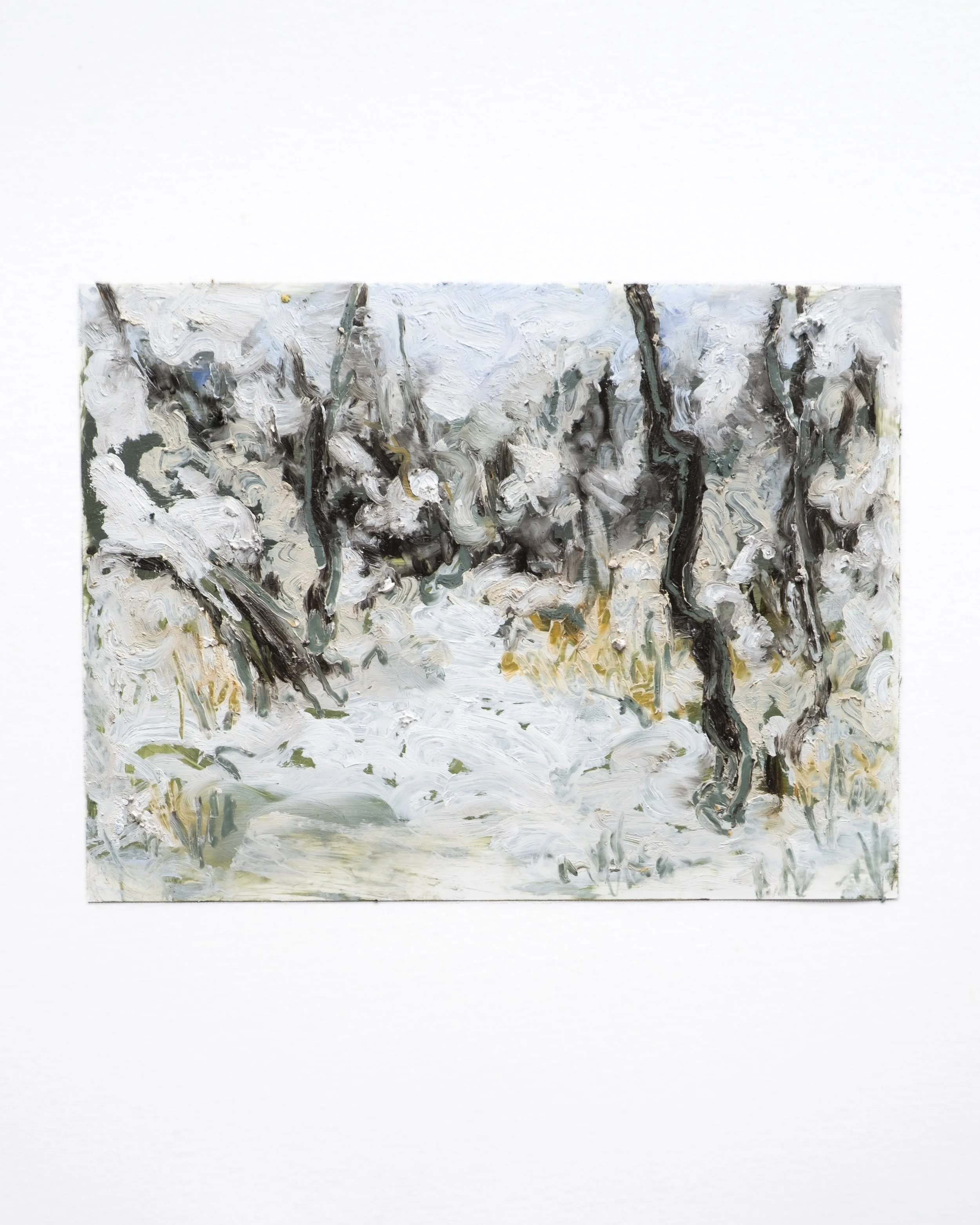   Snow Drenched  Oil stick on yupo 9 × 12 inches Available from the studio 