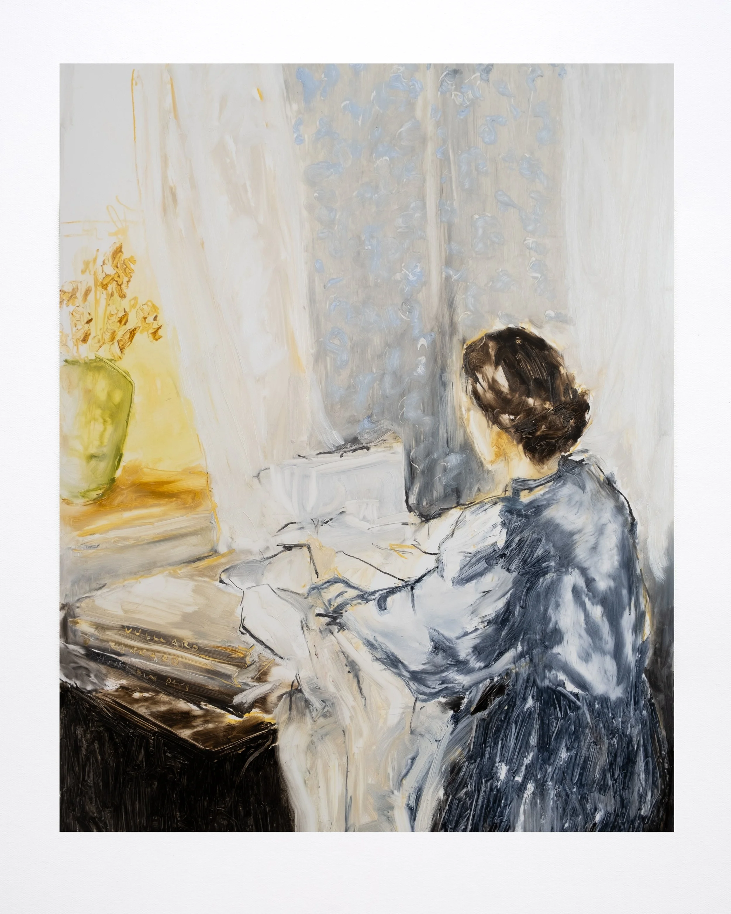   Women’s Work  Oil stick on yupo 28.75 × 23 inches Available from the studio 