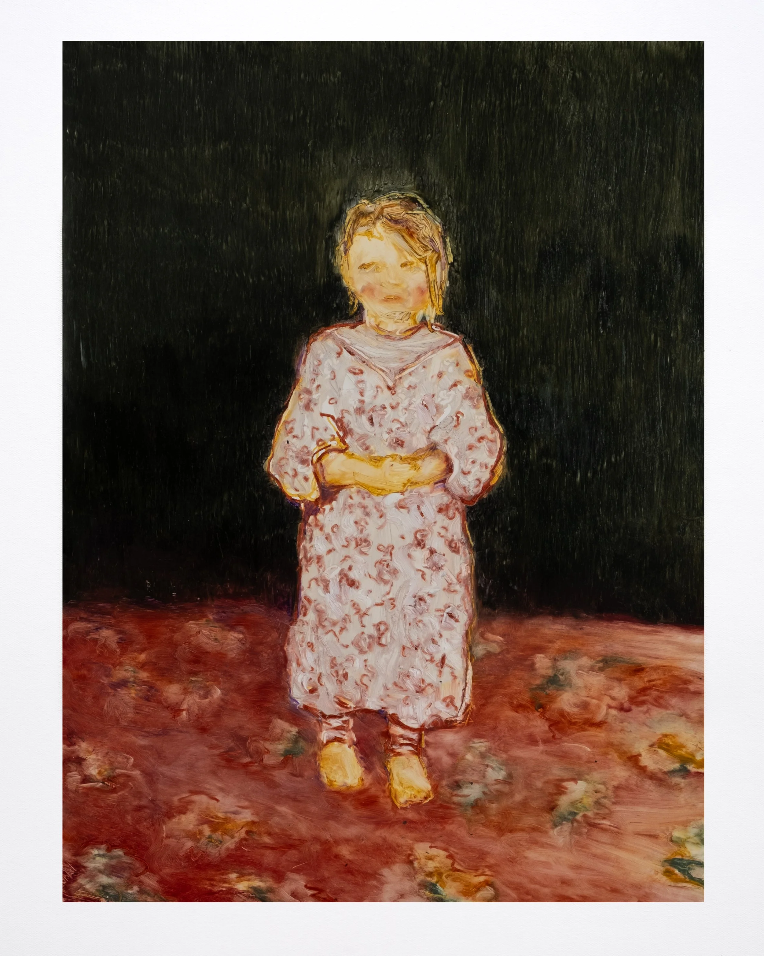   Yara, Le Tapis  Oil stick on yupo 30 × 23 inches Available from the studio 