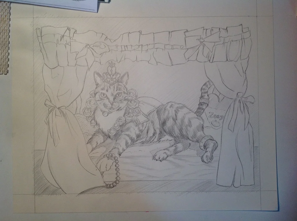 Final pencils are complete and the client approves! Time to break out the paint.
