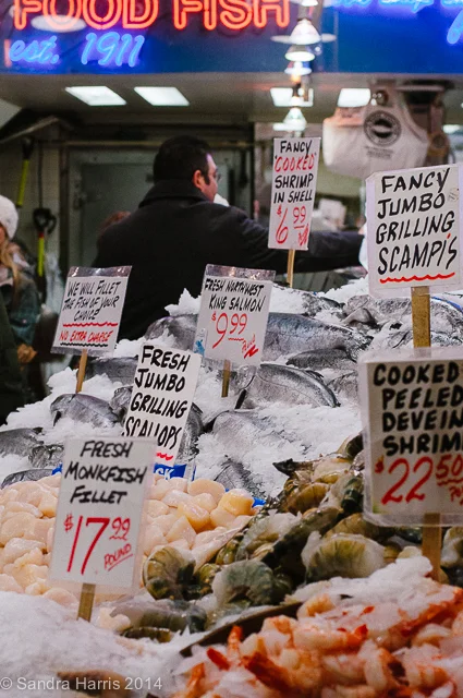 Pike Place Market fresh fish, Seattle - Sandra Harris