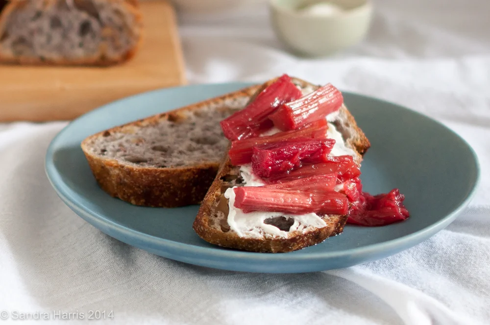 Homemade Labneh with Rustic Rhubarb Jam - Sandra Harris