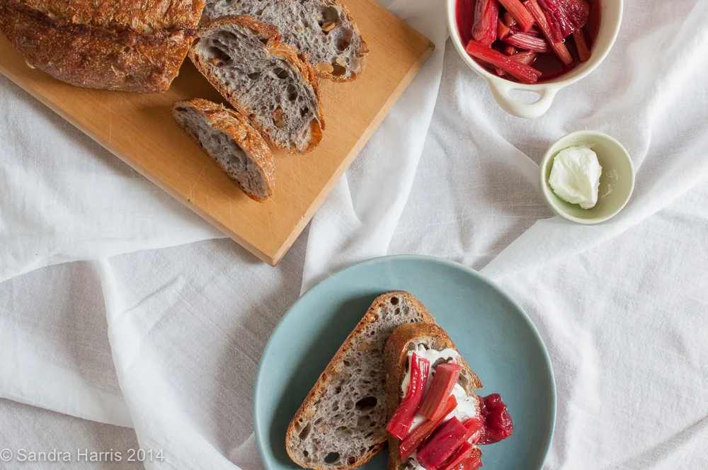 Simple Labneh with Rhubarb - Sandra Harris
