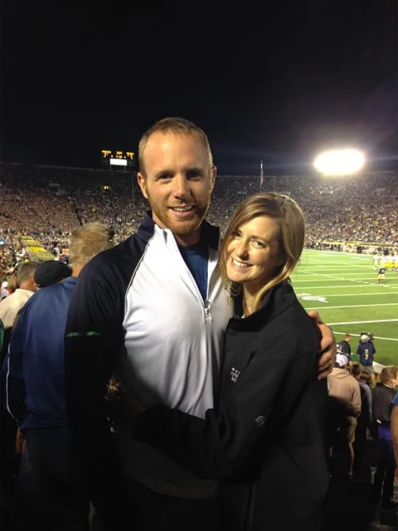 The first picture we ever took together - at a Notre Dame football game. He's a huge fan, and I'm part-Irish!