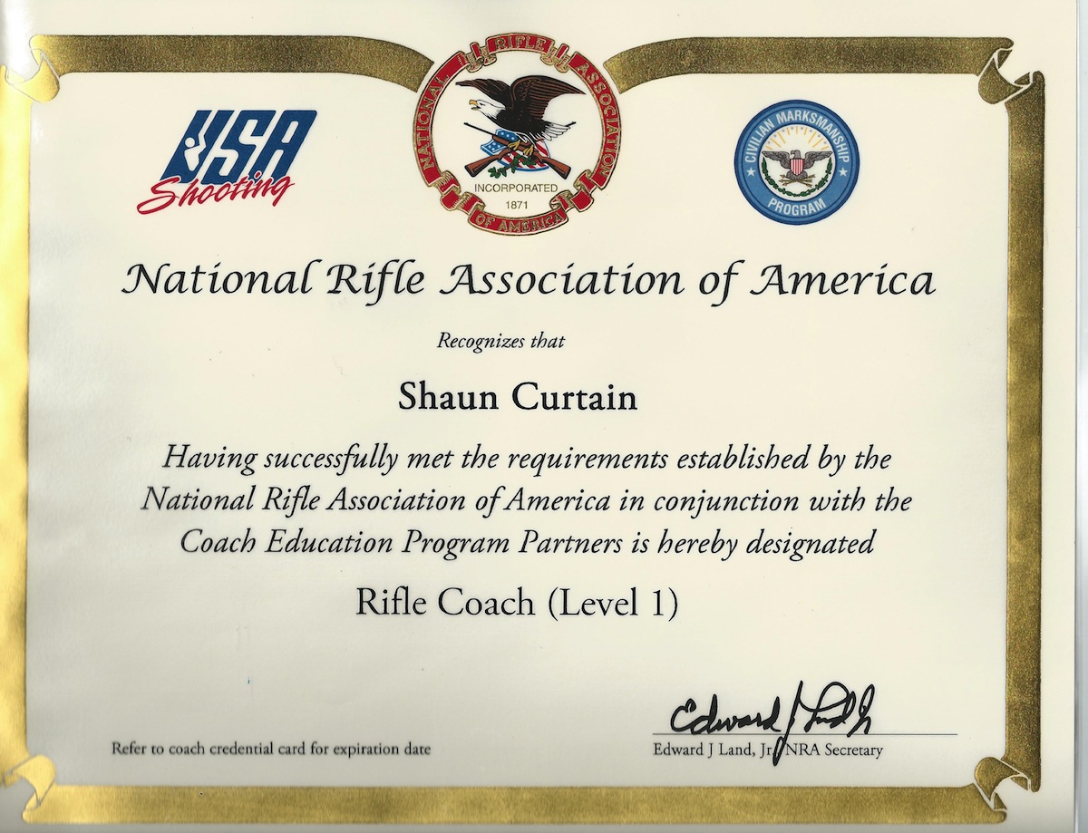 NRA Rifle Coach Certification