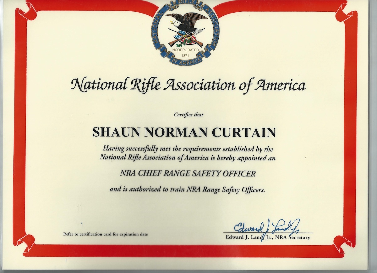 NRA Chief Ranger Safety Officer Certification