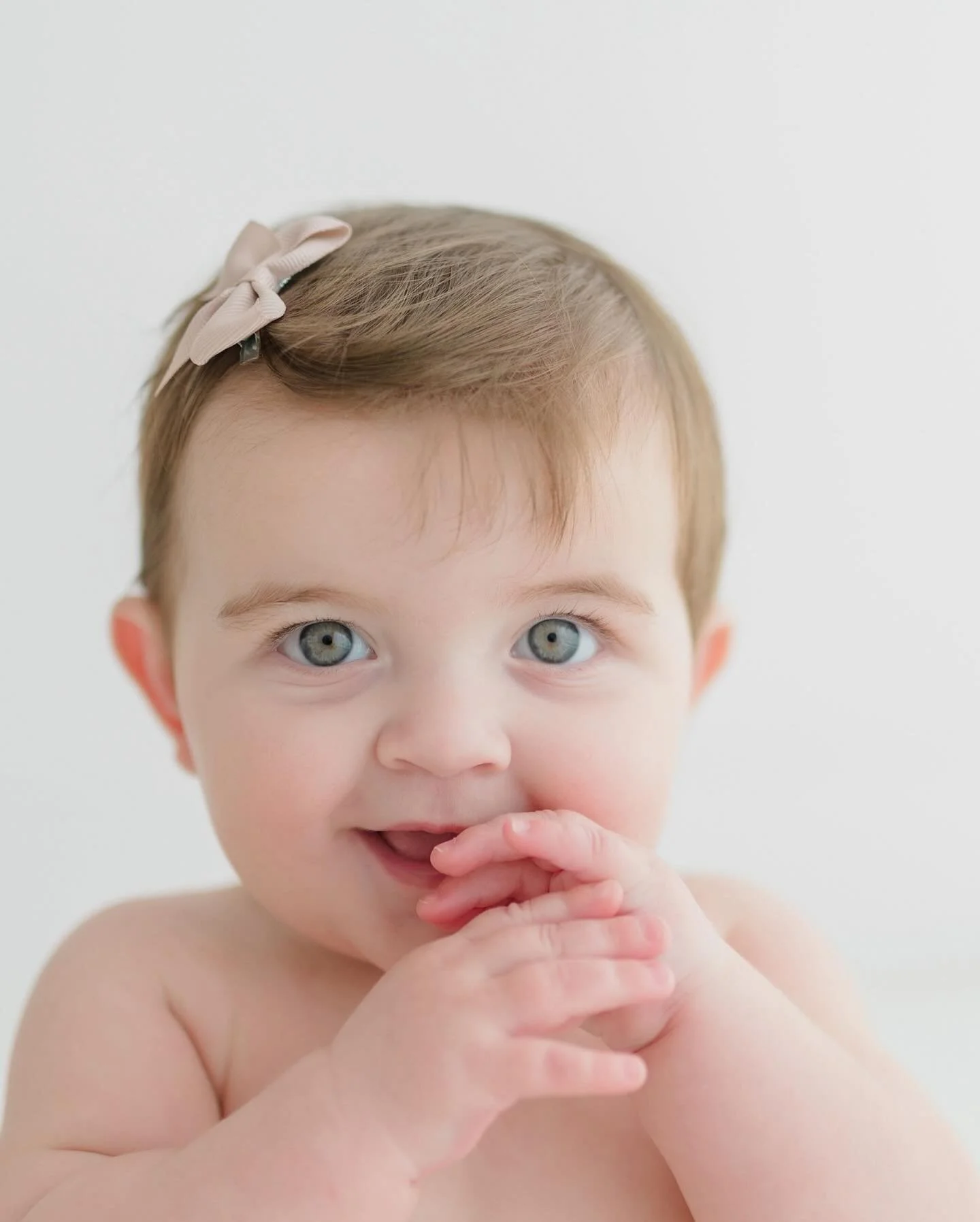 6 months!! You mamas can all relate to that last photo 🤣 Those little hands are quick! Baton Rouge children&rsquo;s photograph photographer, Baton Rouge baby photographer, Baton Rouge newborn photographer, Baton Rouge studio photography, studio phot