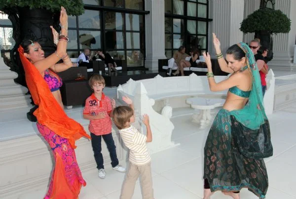 Performing Bollywood dance at Casa Malnik 2012