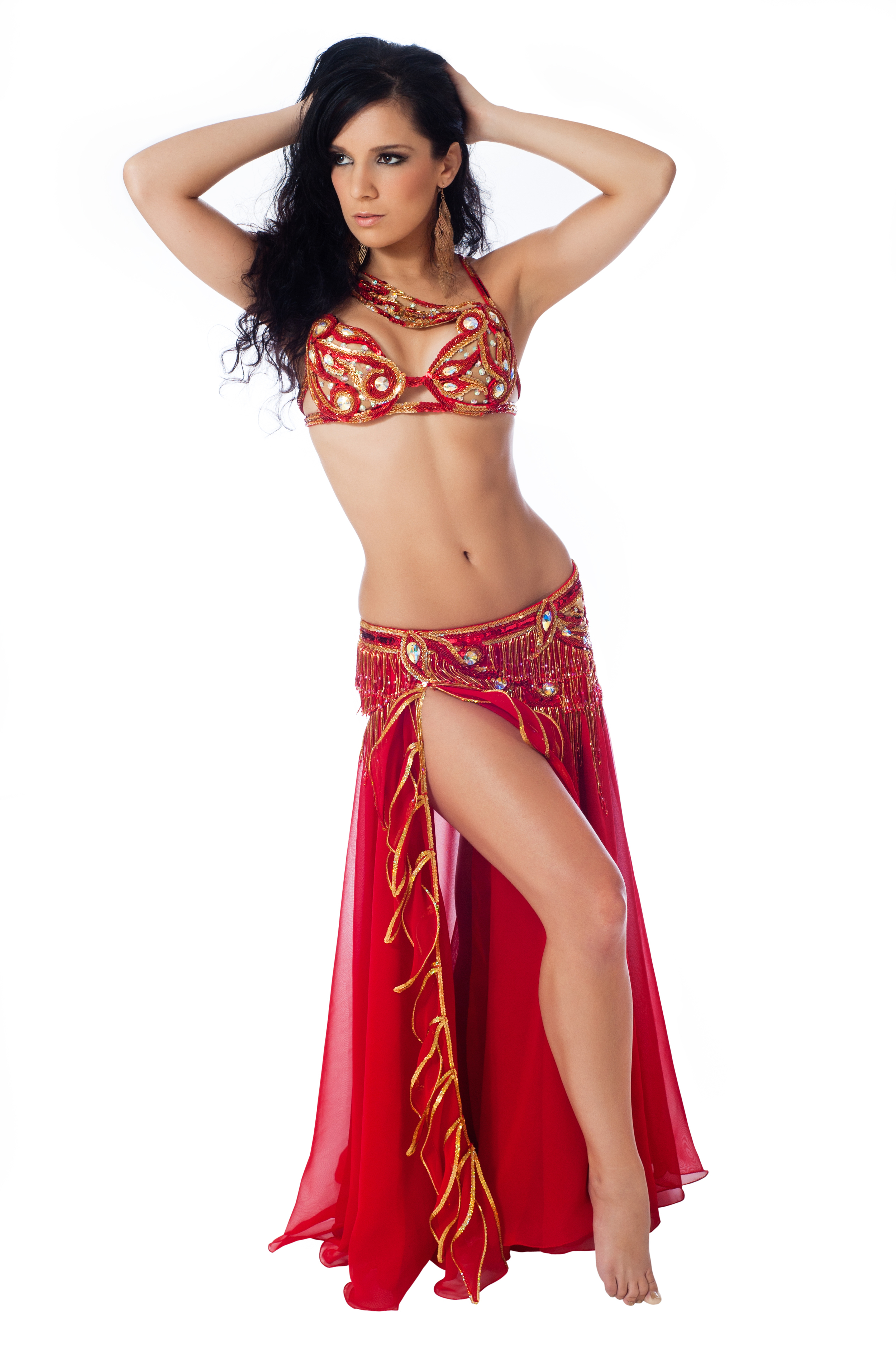 red bella costume belly dancer south florida