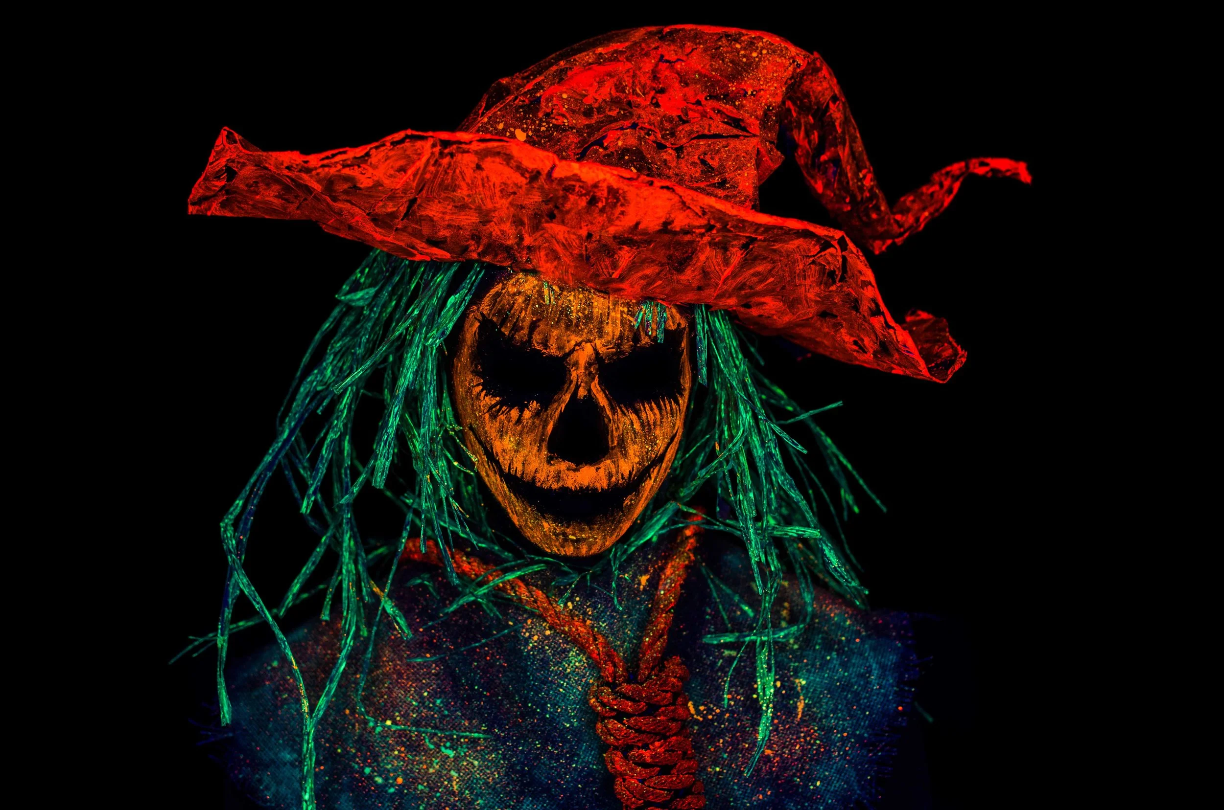 Black Light Halloween Scarecrow