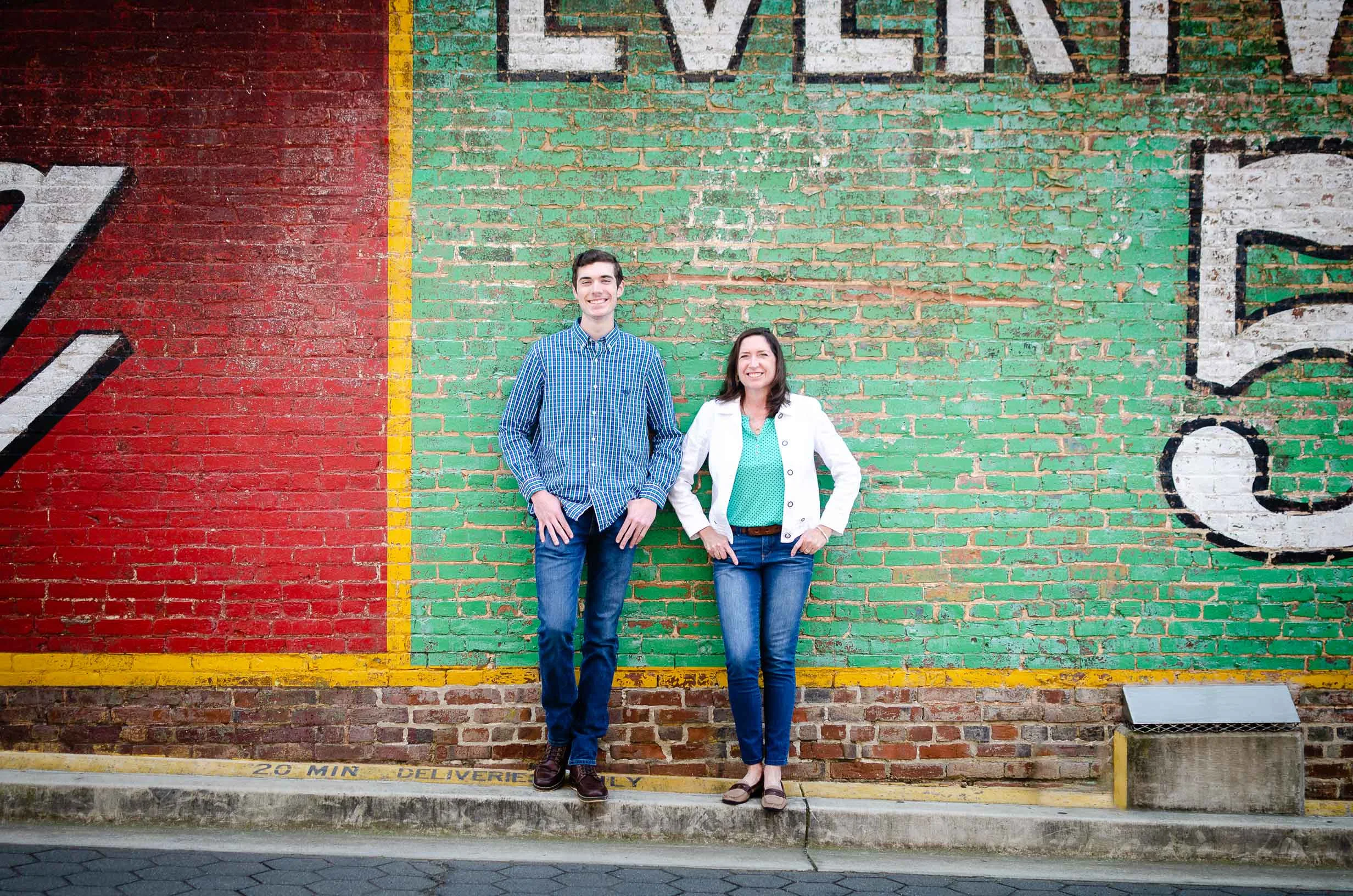 Brian and his mom in downtown Acworth Georgia.