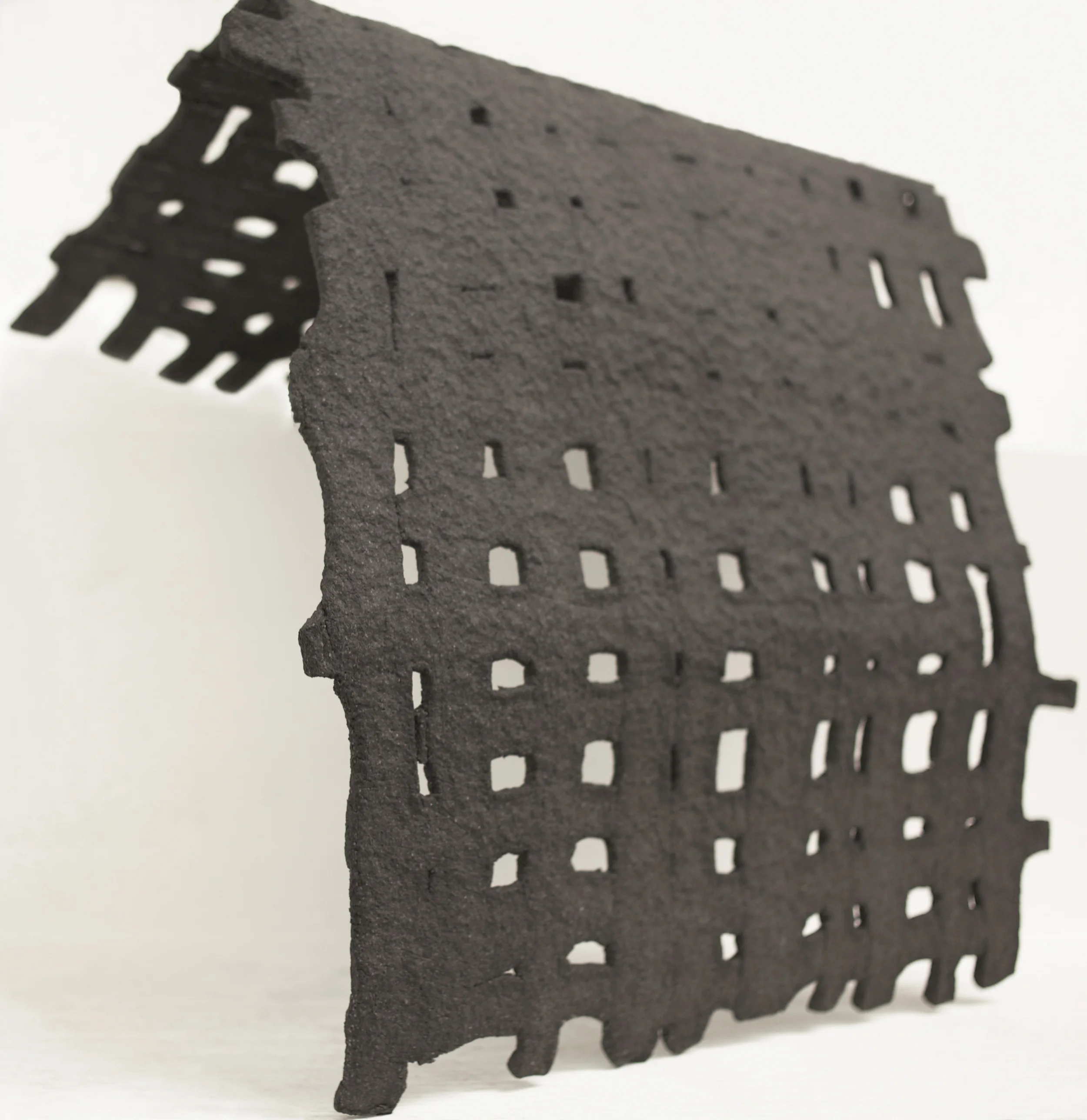 salt grid1 2014 salt, flour, graphite 18 x 16.5 x 10 inches