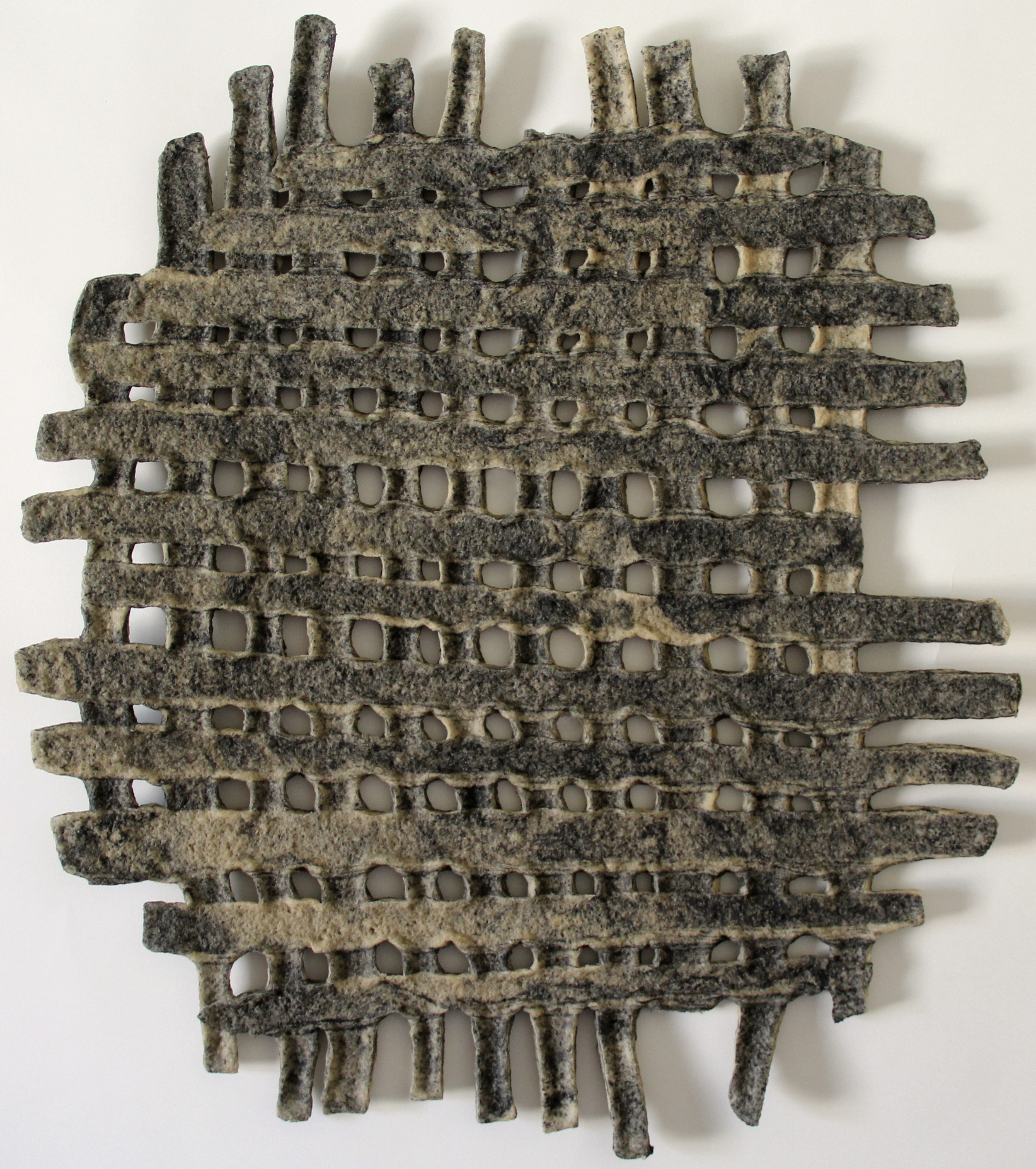 salt grid2 2014 salt, flour, graphite 22 inches diameter