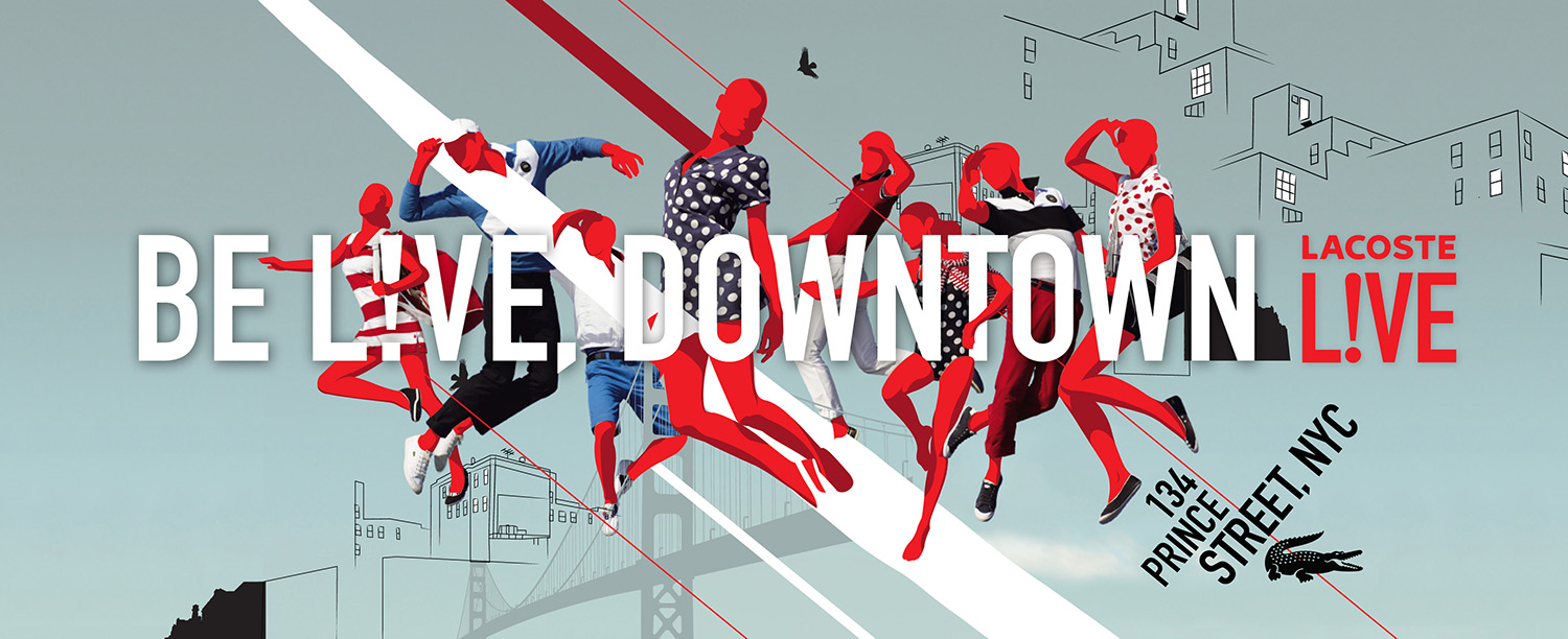 "BE L!VE DOWNTOWN" billboard