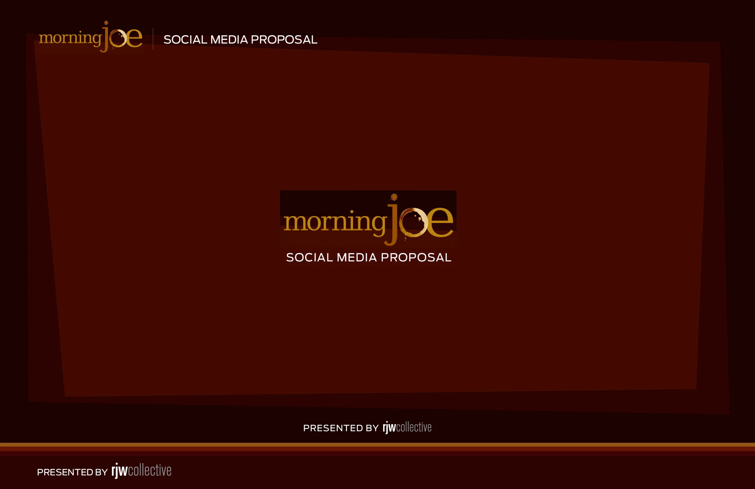 Pitch deck for Morning Joe