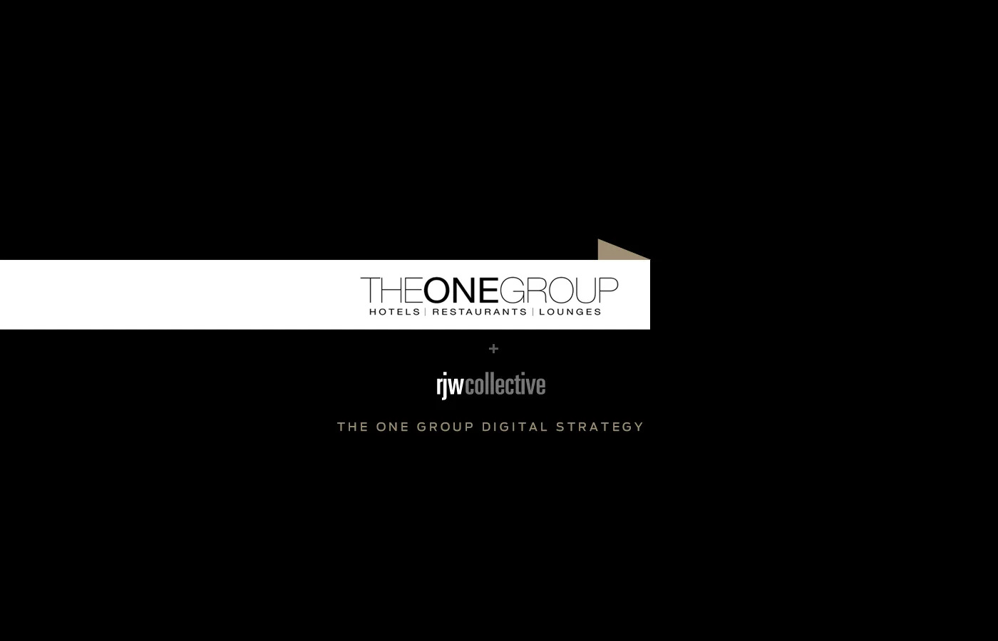 Pitch deck for The One Group