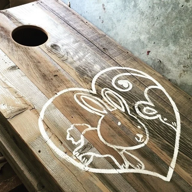 Wedding Logo Printed on Corn Hole Boards