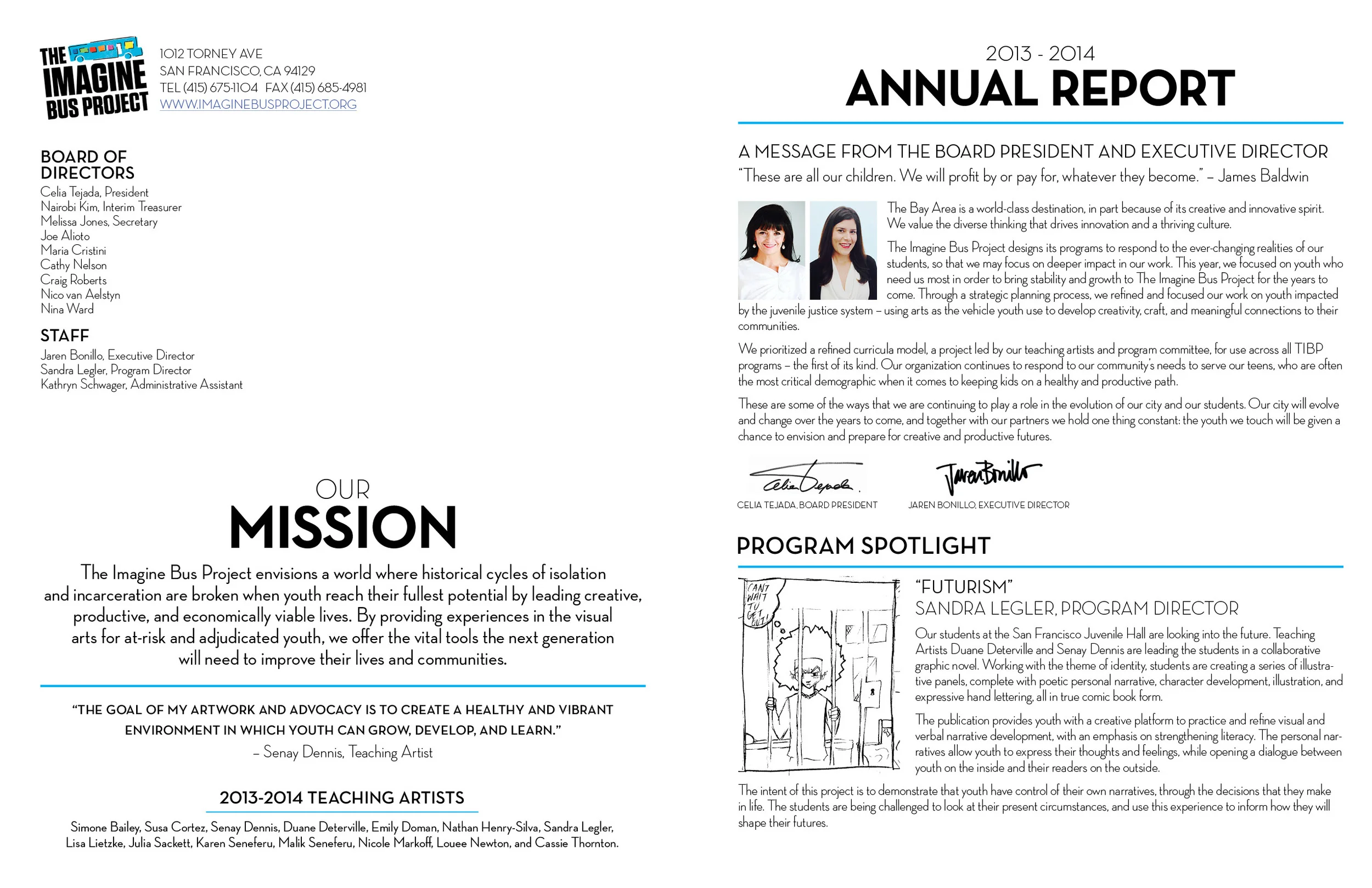 Imagine Bus Project Annual Report FCBC