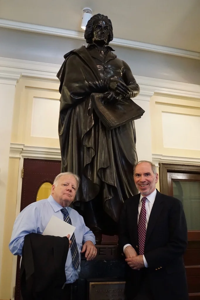 leonard slatkin (left), beethoven (center), David Loebel (right) | photo credit: Cindy McTee