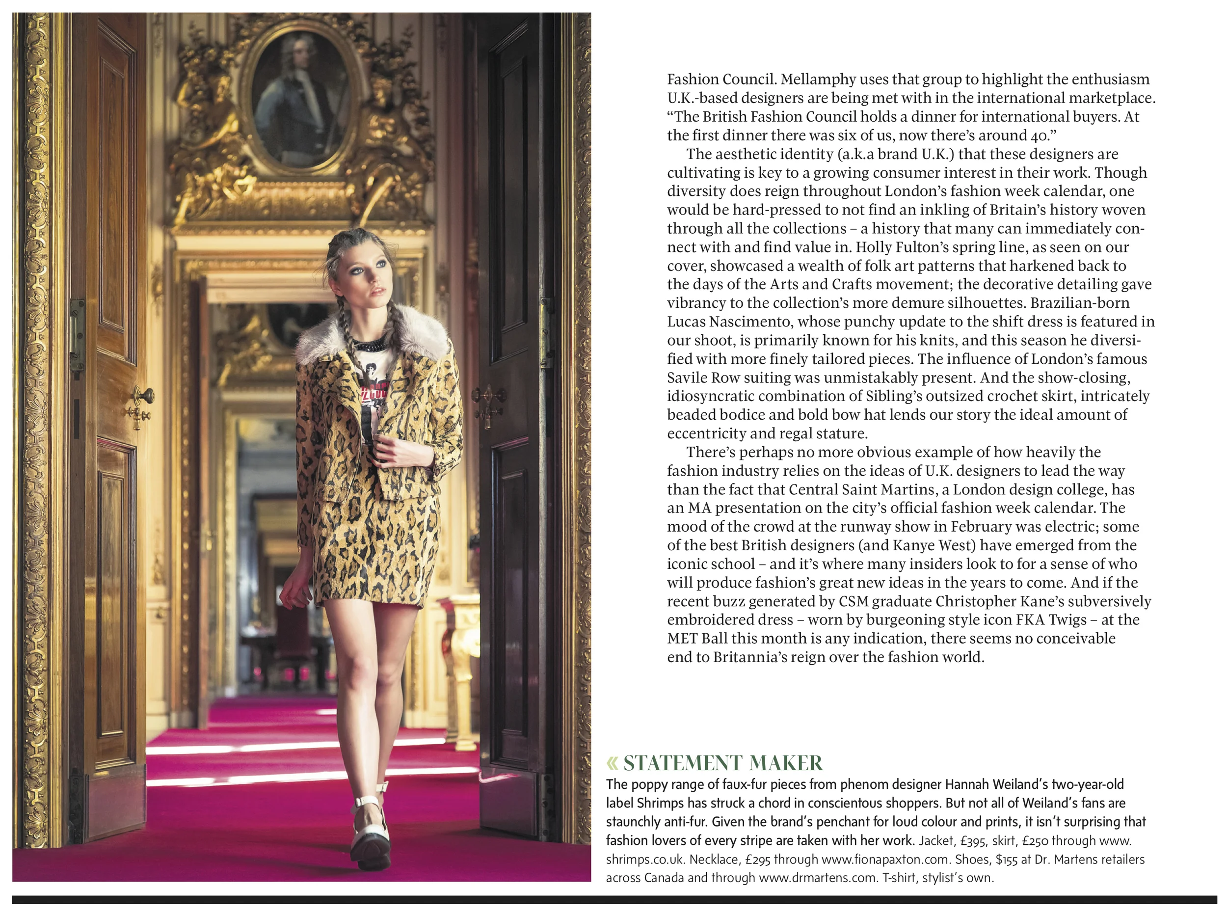  Mark Binks is a fashion and portrait photographer base in Toronto. Image appeared in The Globe and Mail. 