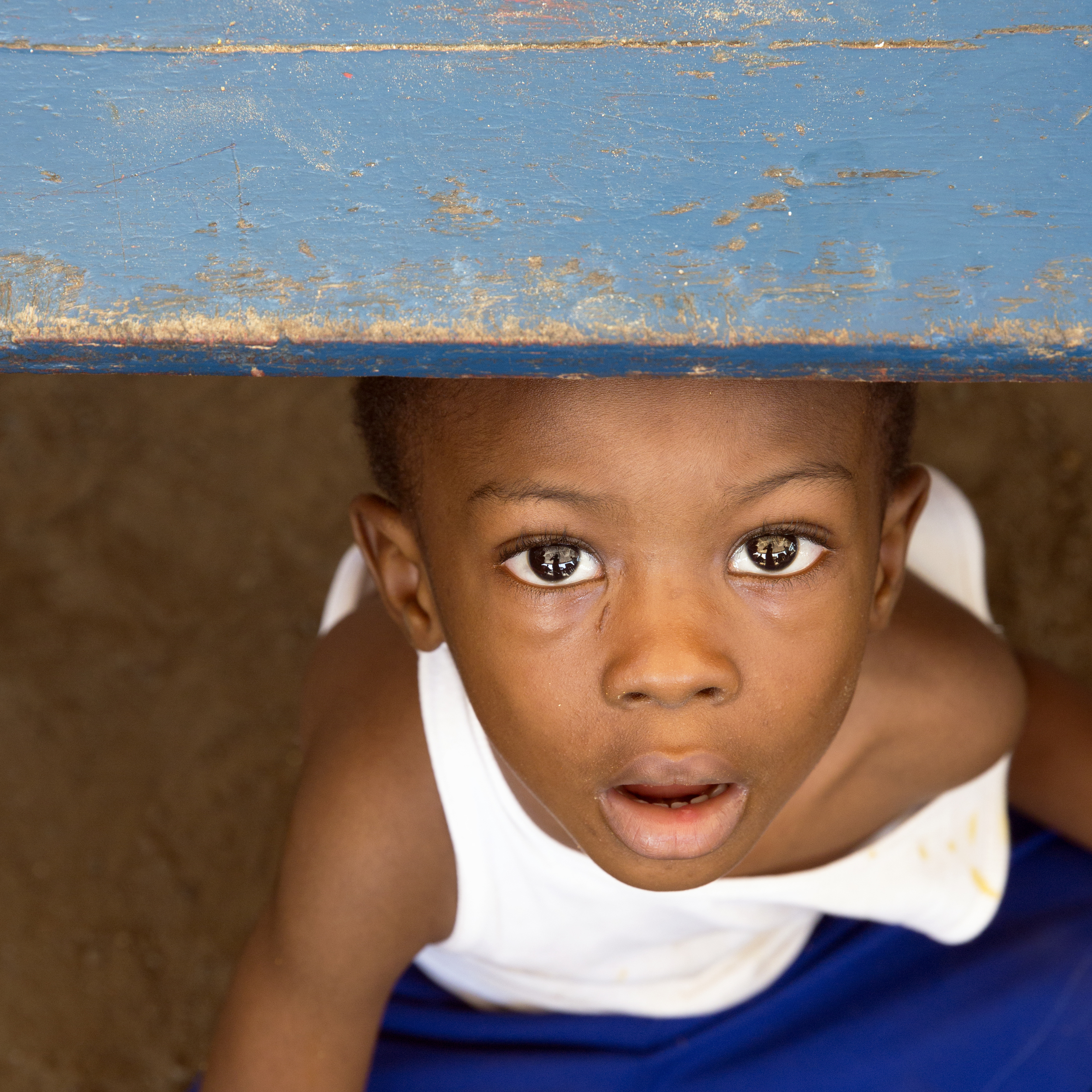 This is Emmanuel, a little buddy I made friends with at lunch! 