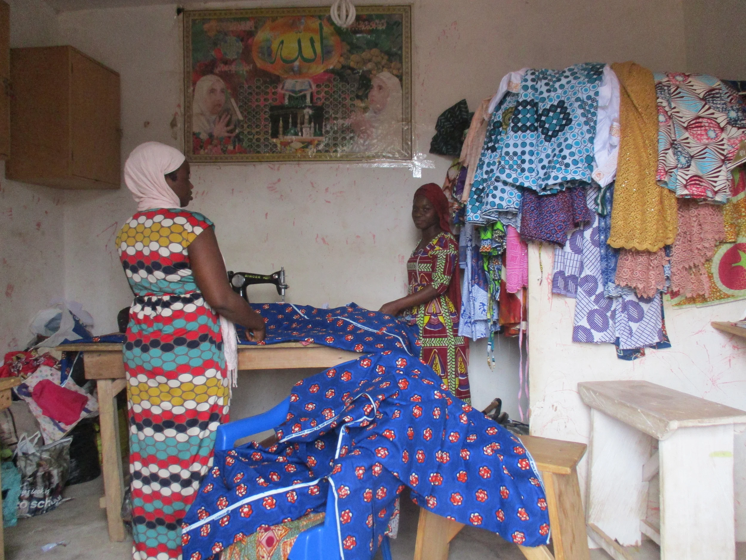A glimpse into a local seamstress' shop by Palmer, Form 1. 