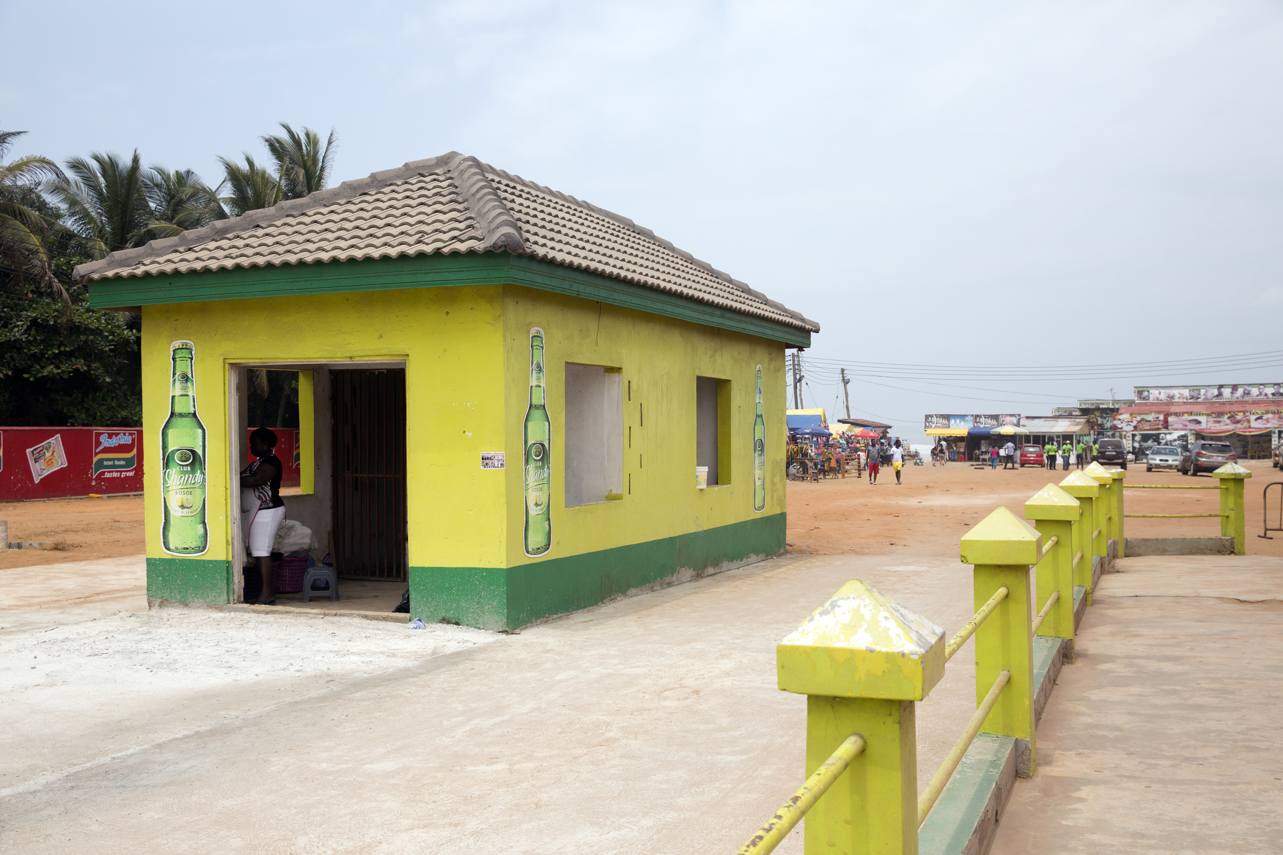 The entrance to Labadi Beach.