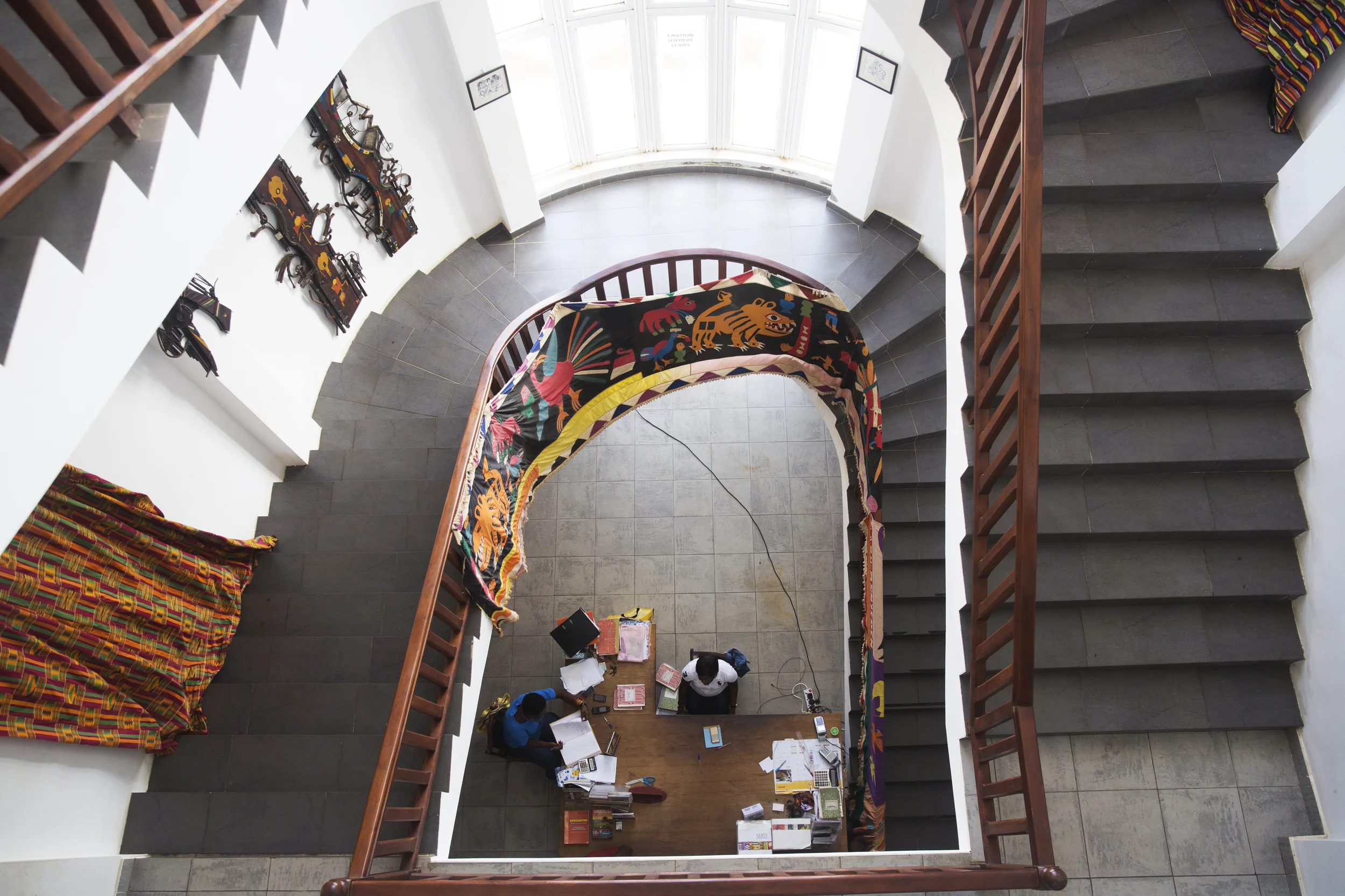 The view from the third floor of the gallery (I got into a lot of trouble for this one...). 