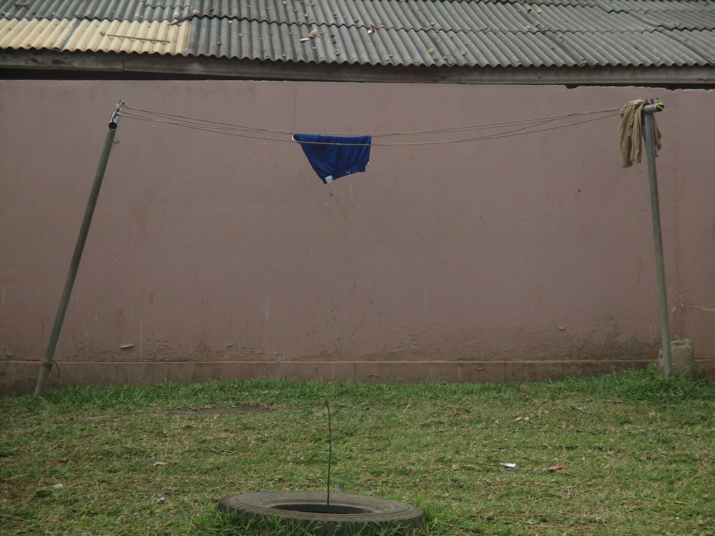 A shot of one of the school's clothes lines by Sowah, Class 6.