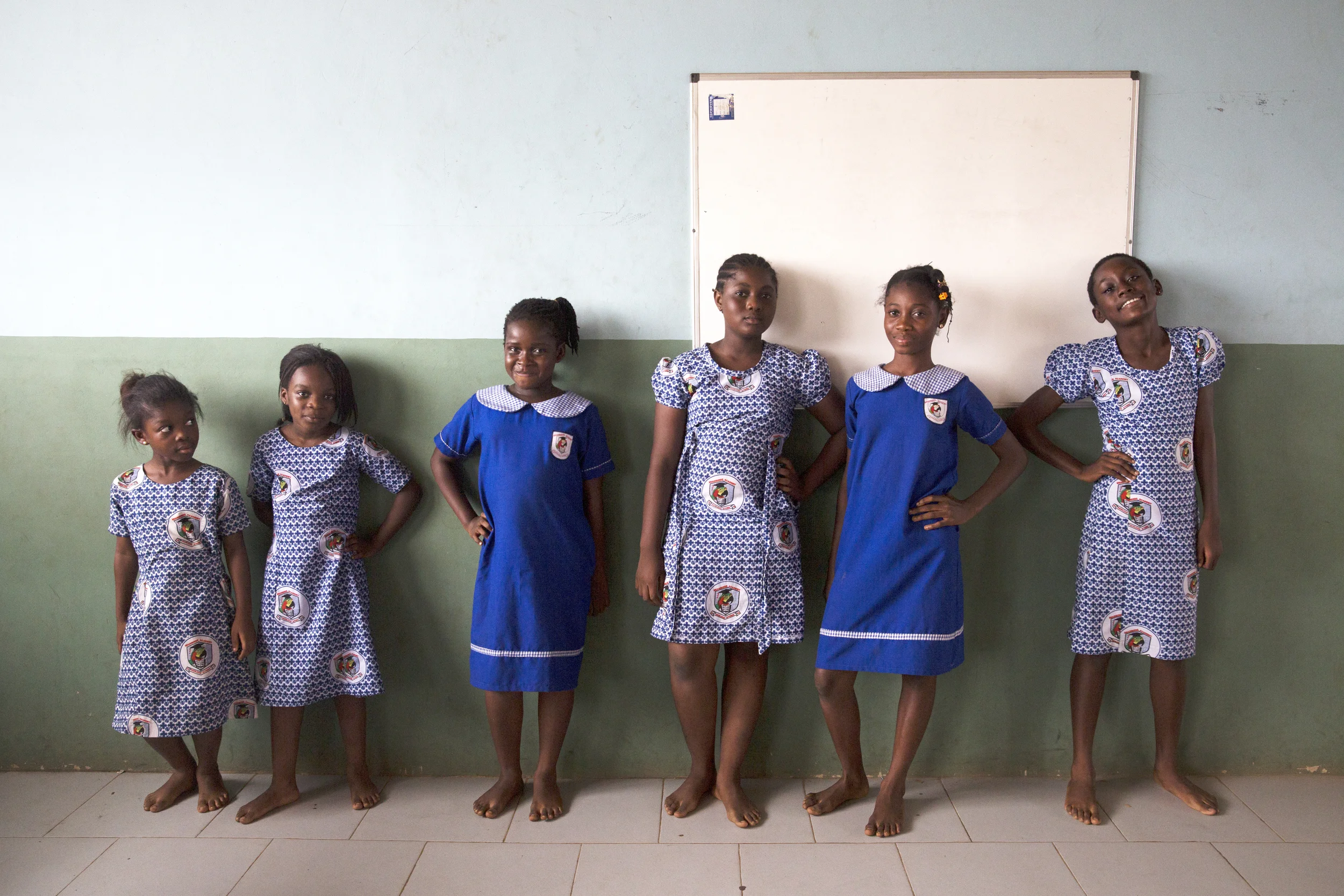 Chelsea, Tracy, Emmanuella, Sandra, Princess, and Ruth strike a pose after giving their individual introductions.