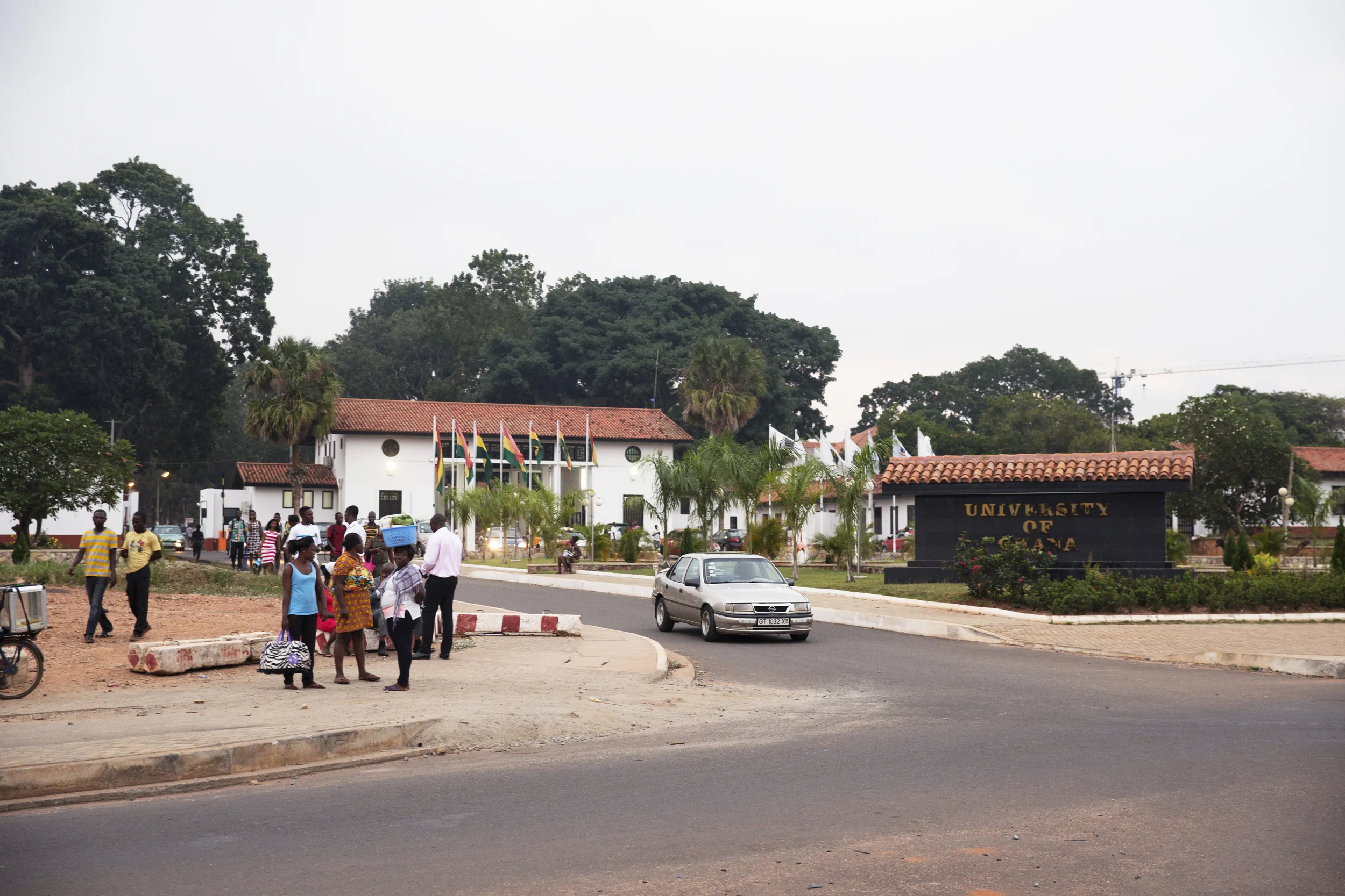 An exterior view of the University of Ghana. 