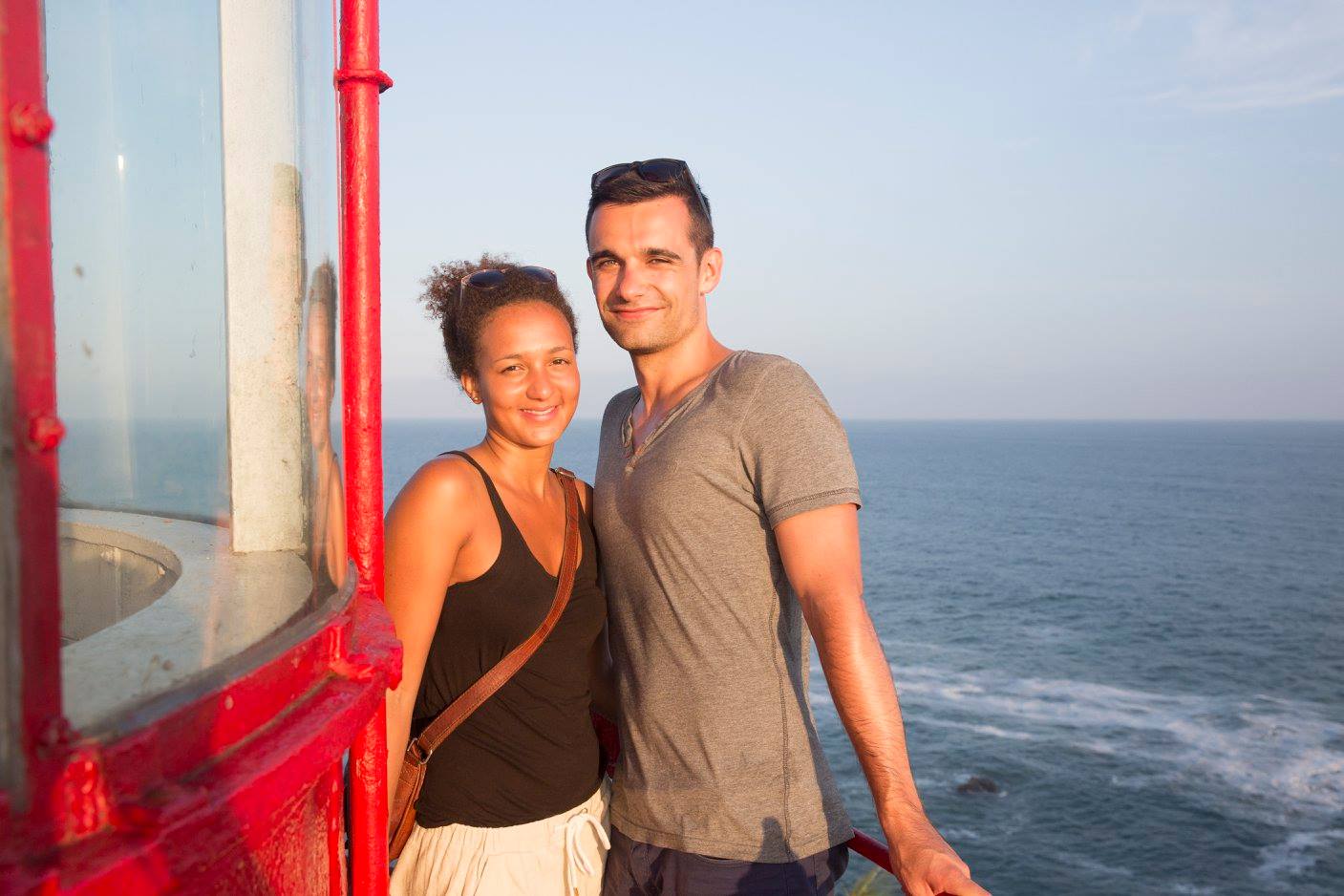 Lucas and Theresa at the top of the Cape Three Points light house.