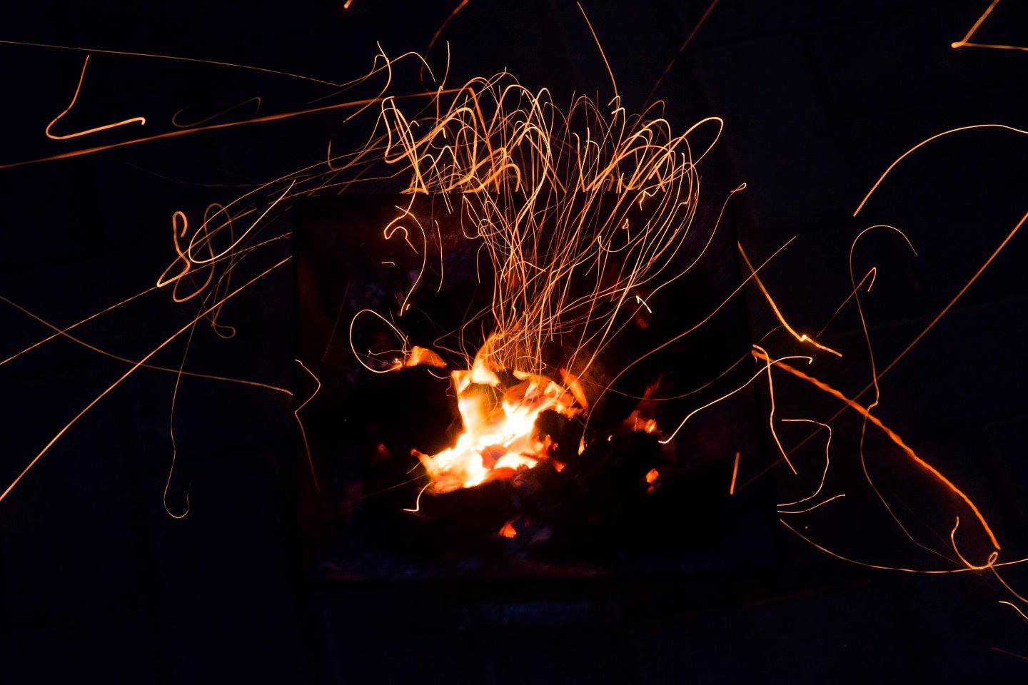 The fire we made the jollof over.