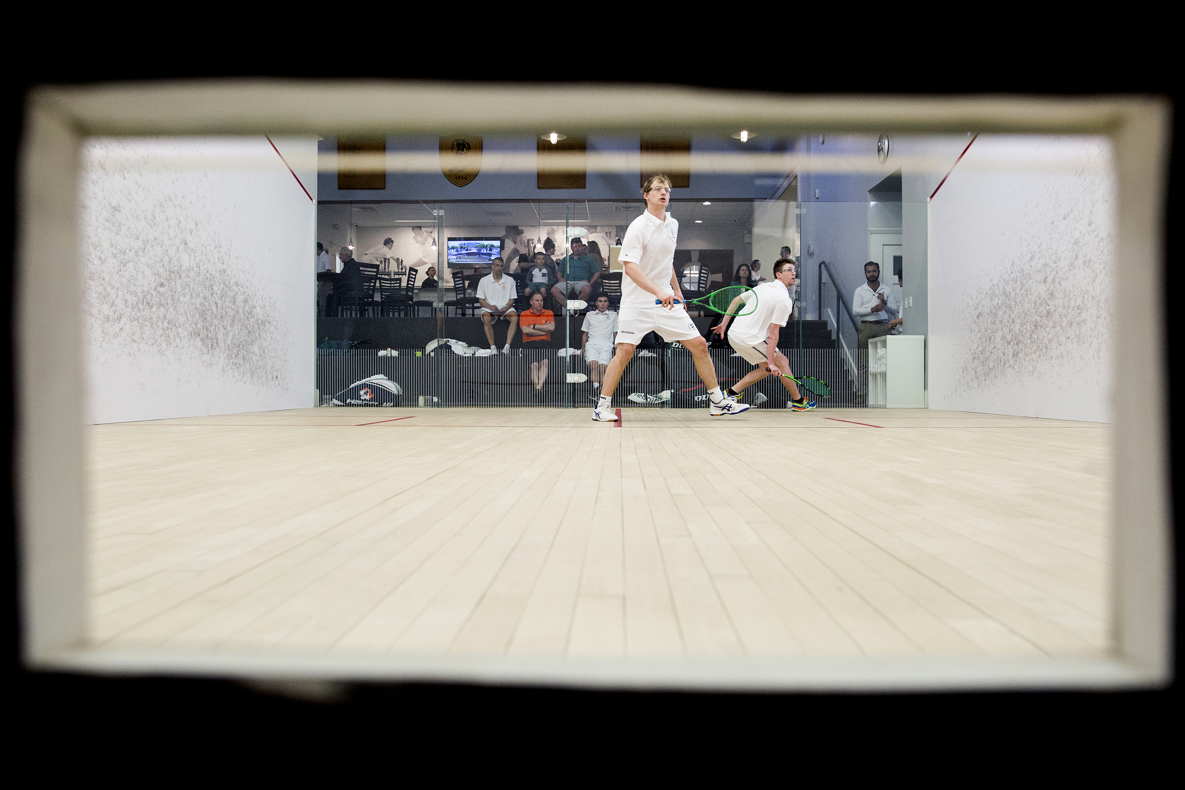 Athletes participate in the Best Shot Ball, a squash tournament benefiting non-profit Squash Smarts, at the Philadelphia Cricket Club on April 28, 2018. (On assignment for The Undefeated)