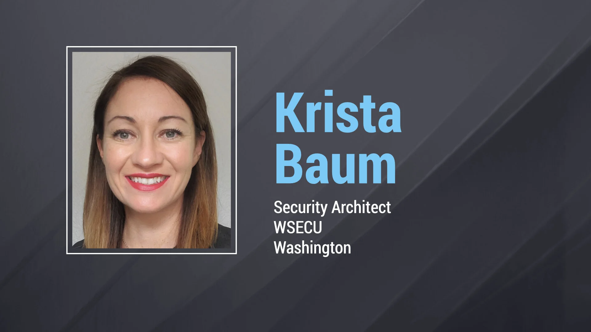 Finalist Presentation: Krista Baum